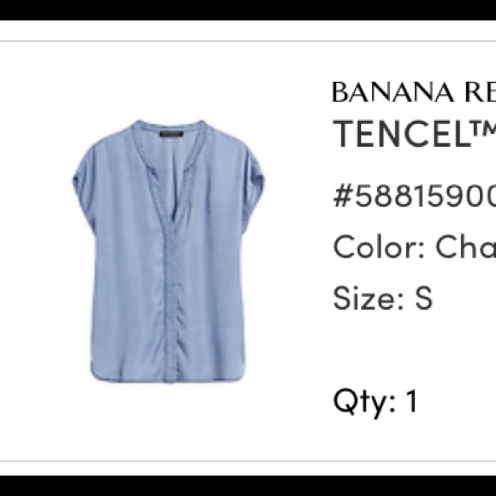 Banana Republic Tencel Denim/chambray dolman top S